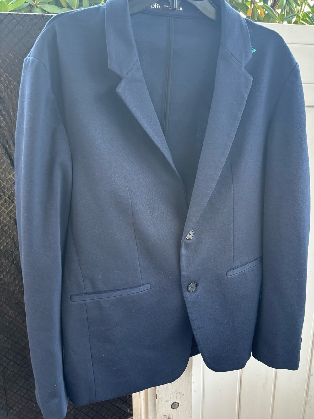 Zara Dark Navy Two-Button Blazer